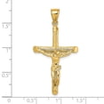 thumbnail image 2 of 14k Gold Crucifix Textured Religious Faith Cross 47.1x23mm Wide Pendant Necklace for Women, 2 of 2