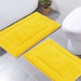 thumbnail image 5 of Ileading Bathroom Rugs Set of 4 Soft Bath Mats with Toilet Lid Cover Washable Microfiber Bathroom Mats, Yellow, 5 of 14