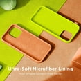 thumbnail image 5 of Designed for iPhone 15 Plus Case, Silicone Ultra Slim Shockproof Protective Phone Case with [Soft Anti-Scratch Microfiber Lining], 6.7 inch, Kumquat, 5 of 12