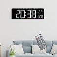 thumbnail image 4 of Reloj de pared digital con alarma, 12/24 h, horario de verano, alarma dual y temperatura. Blanco, 4 of 9