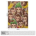 thumbnail image 4 of Orinice Monkey Blanket for Girls Flannel Blankets - Soft Fuzzy Plush Throws Gift - Brown Funny Throw Blanket for Couch, Sofa 60x80in, 4 of 6