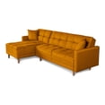 thumbnail image 4 of Sofá Cama Modular de Lino Mostaza Modelo Sunny Makora, 4 of 9