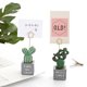 thumbnail image 3 of 6 soportes para tarjetas de mesa con flores, soporte para notas, soporte para fotos de mesa, tarjetas de notas (cactus), 3 of 5