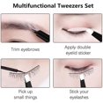 thumbnail image 3 of Eyebrow Tweezers Set, Professional Stainless Steel Precision Slant Tweezers And Pointed Eyebrows Tweezer Set For Eyebrows Plucking Ingrown Hair And Fa, 3 of 5