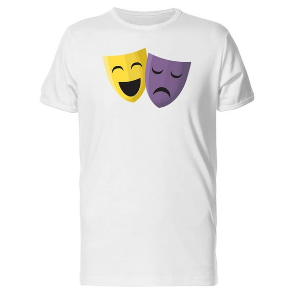 Comedy And Tragedy Masks T-Shirt Men -Image by Shutterstock, Male 3X-Large