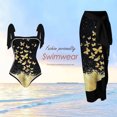thumbnail image 4 of Traje de baño Mujer Playa Atlético Moda con vestido para accesorios femeninos (Mariposa 3XL) 2 piezas Hugtrwg Para estrenar, 4 of 9