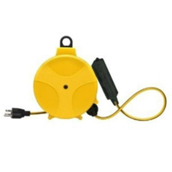 E315 20 ft. Extension Cord Reel, 16 by 3 with Triple Tap Outlet, Plastic Housing