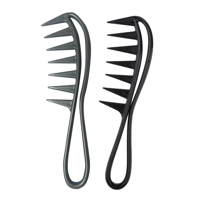 Peine de dientes anchos Fernando negro de fibra de carbono