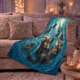 thumbnail image 6 of Playful Sea Otters Swimming Underwater, Cozy Friendship Quote Scene, Warm Flannel Blanket for Living Room and Reading Nook, Art Lovers Thanksgiving Gift, Artistic Home Decor, 6 of 9
