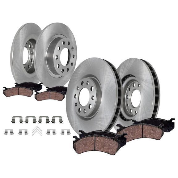 Front and Rear Brake Pad and Rotor Kit - Compatible with 2013 - 2016 Dodge Dart 2014 2015