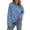 Blue shirts for women, variant on Striped Long Sleeve Shirts for Women Loose Fit Tshirts Casual Fall Tops Fashion Color Block Oversized Tshirts Everyday Clothing L