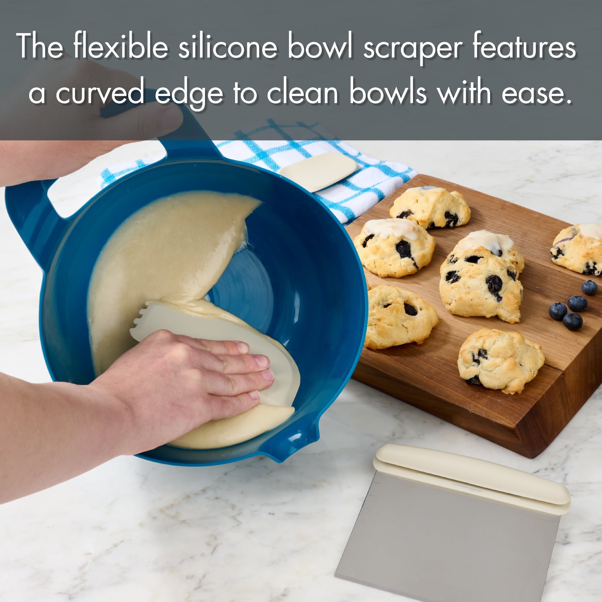 Mainstays Bench and Bowl Scraper Set