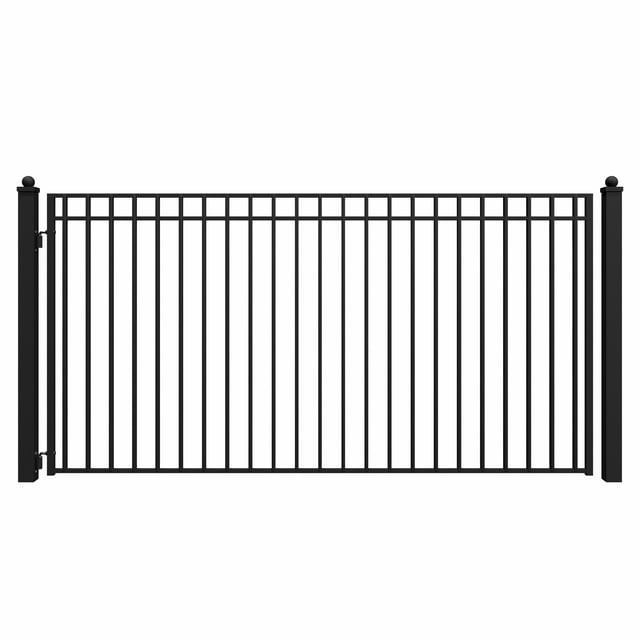ALEKO DG12MADSSW MADRID Style Single Swing Steel Driveway Gate 12'