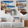 thumbnail image 4 of Designart "Cityscape Popart Colorful Santorini painting II" Santorini Metal Wall Art, 4 of 5