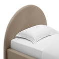 thumbnail image 6 of Resort Performance Velvet Arched Round Twin Platform Bed in Taupe, 6 of 9