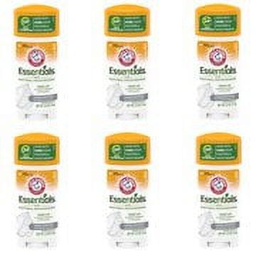 6 Pack Arm & Hammer Essentials Deodorant Solid, Unscented 2.5 Ounce Each