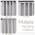 thumbnail image 5 of PinesC Grey Linen Textured Farmhouse Curtains 96 Inches Long for Living Room Bedroom Back Tab Rod Pocket Light Filtering Window Drapes 2 Panels, 5 of 5