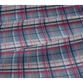 thumbnail image 5 of oneOone Viscose Jersey Grayish Blue Fabric Madras Check Dress Material Fabric Print Fabric By The Yard 60 Inches Wide, 5 of 5