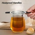 thumbnail image 4 of Infusor Té Acero Inoxidable 304 Malla Fina Asas Silicona Tapa Tazas Teteras Hojas Sueltas Café, 4 of 5