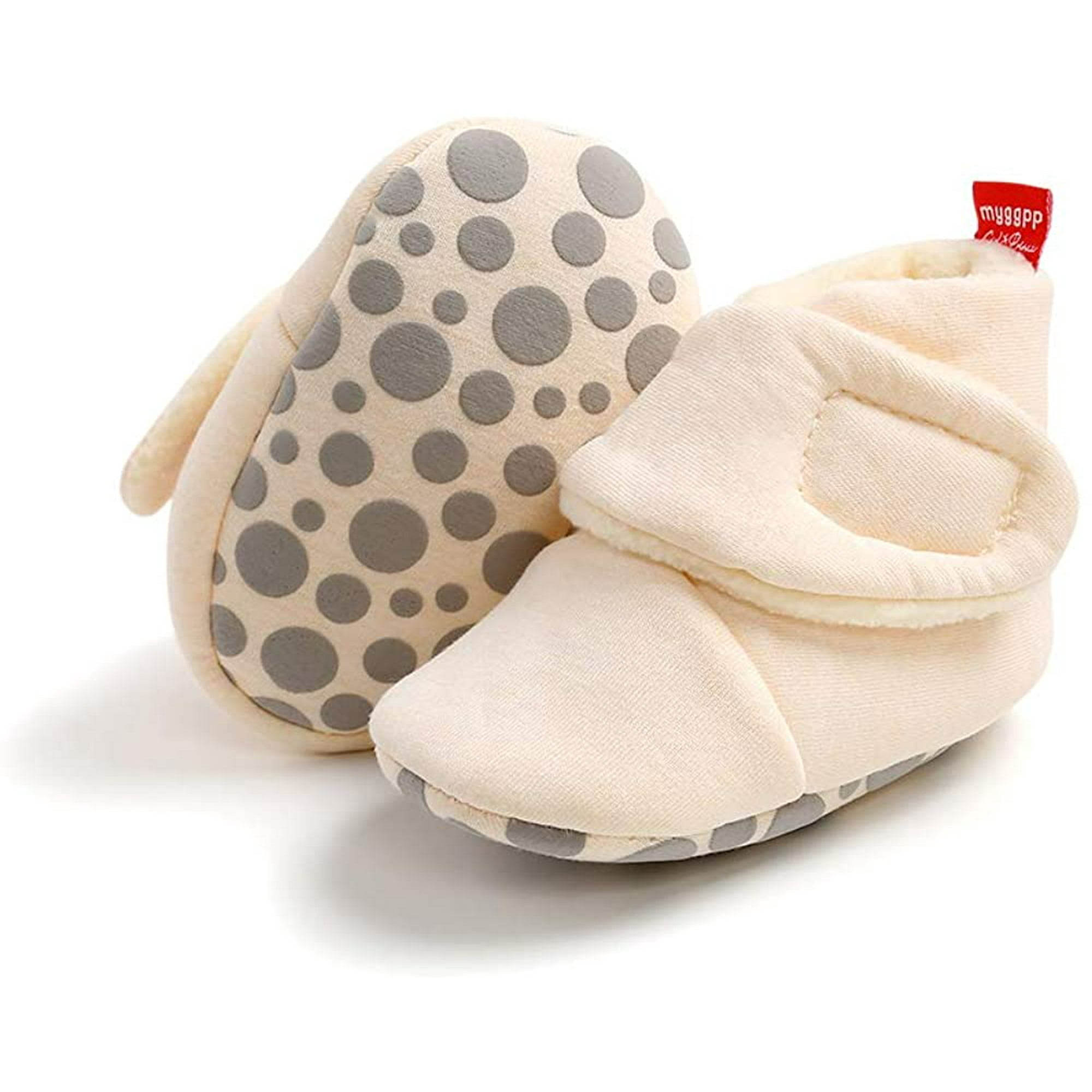 Cpdd Infant Baby Slippers Girls Boys Booties Warm Baby Socks Shoes Newborn Crib Shoes Baby Footwear Prewalkers M1981 Beige 0 6 Months Infant Beige