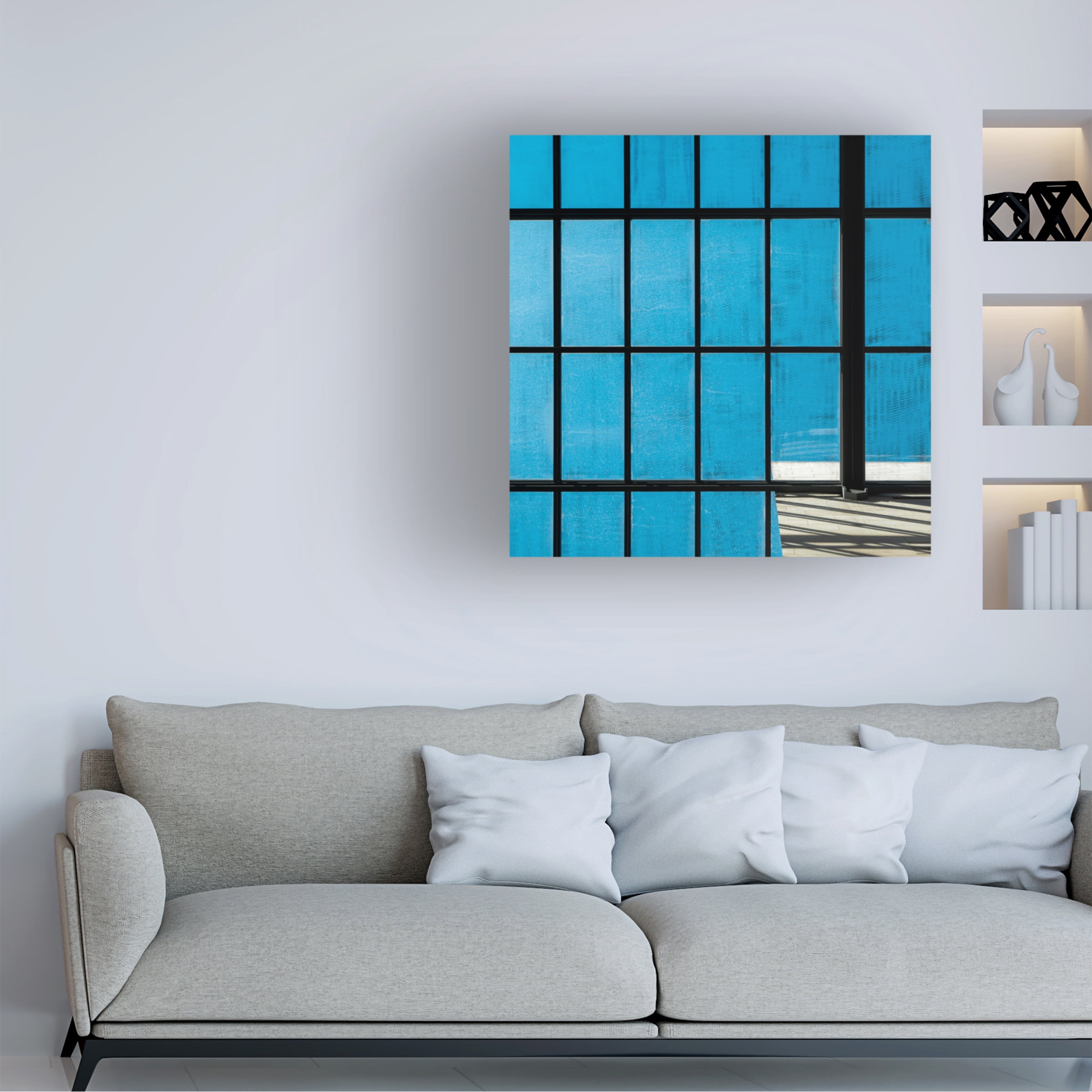 Trademark Fine Art Markus Auerbach Blue Abstract Canvas Wall Art