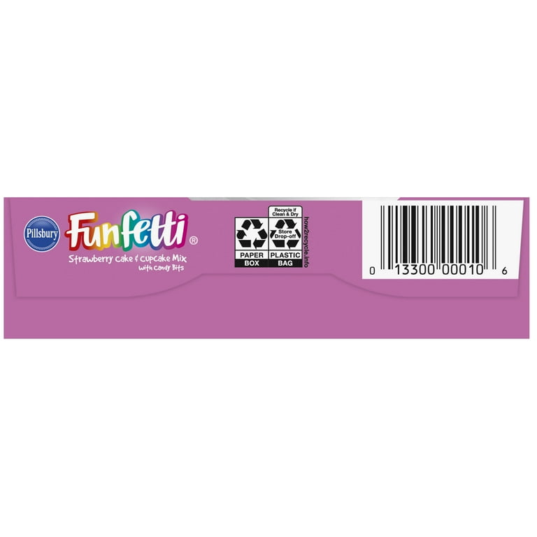 Pillsbury Funfetti Strawberry Cake Mix, Candy Bits, Unicorn