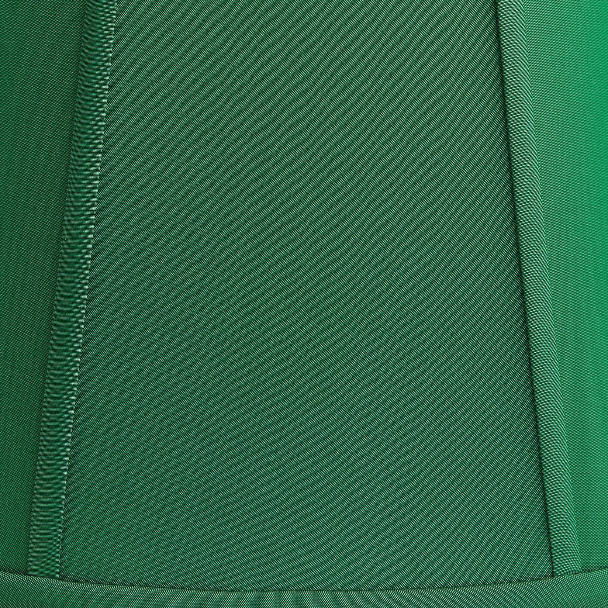 Springcrest 11" Top x 17" Bottom x 11" High x 11" Slant Lamp Shade Replacement Large Dark Green Drum Empire Spider Harp Finial