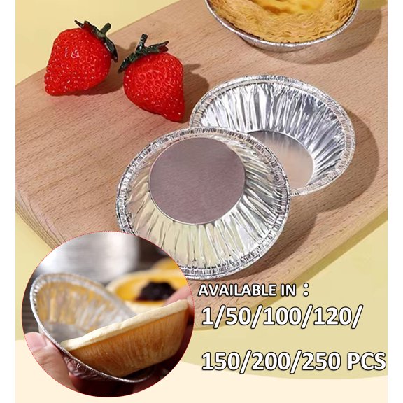 5-inch (12.7 Cm) Small Round Pie Tin Foil Pot - Frozen and Oven Safe Disposable Aluminum - Used for Baking, Cooking, Storage and Reheating