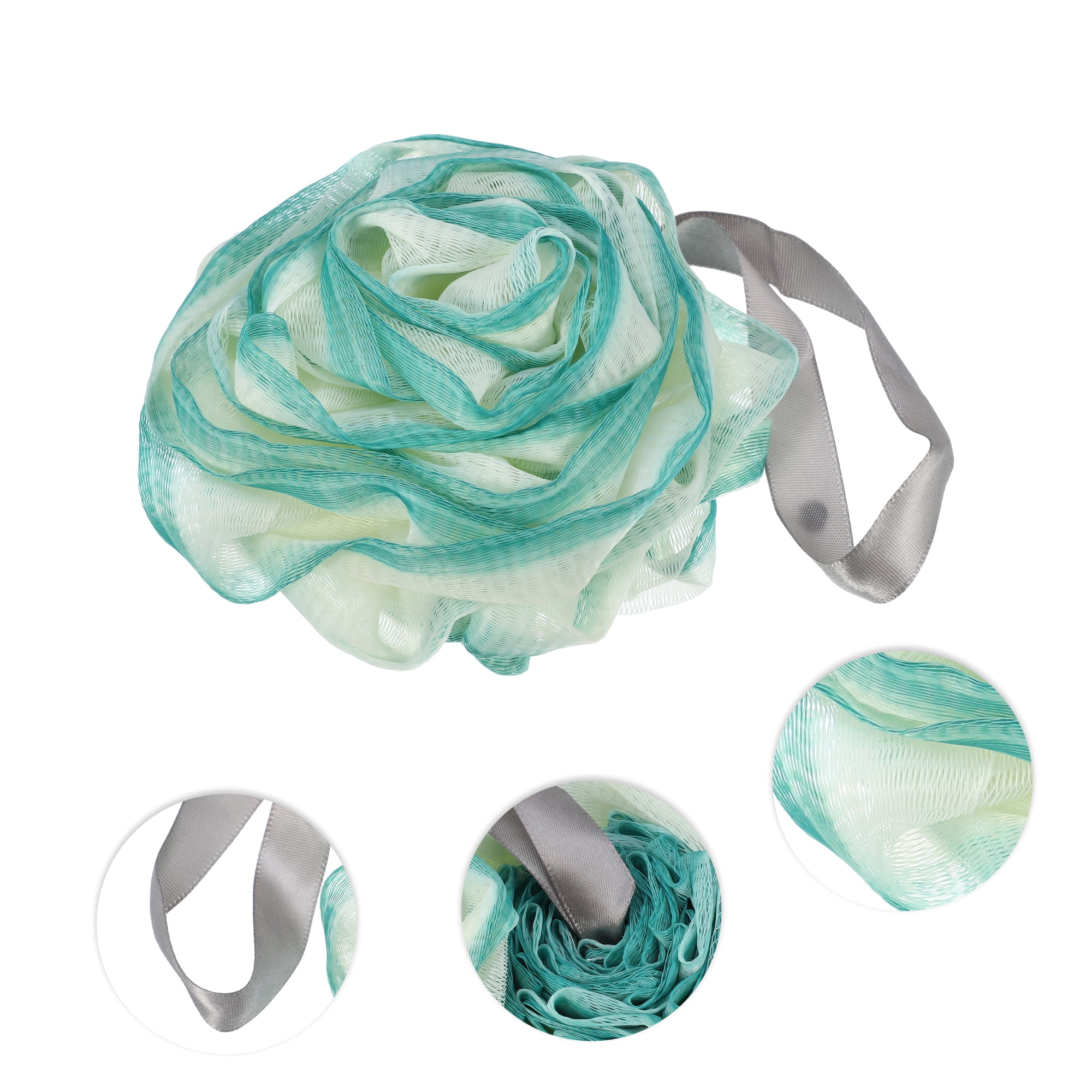 Unique Bargains 1 Pc Bath Shower Loofah Sponge Body Puff 6.10"x5.91"x1.85" Green