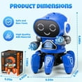 thumbnail image 6 of HopeRock Robot Toys for Kids, Smart Electronic Robot Walking Dancing for Todller with Lights/Music, Birthday Gift for Ages 3 4 5 6+ Boys and Girls, Blue., 6 of 8