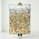 thumbnail image 2 of Manta de forro polar Silver Buffalo Where's Waldo Beach, 114 x 152 cm, 2 of 3