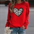 thumbnail image 2 of Women's Valentine's Day Shirts Top Long Sleeve Shirts for Women Fashion Valentine's Day Printed Blouses Casual Crew Neck Pullover Tops, 2 of 8