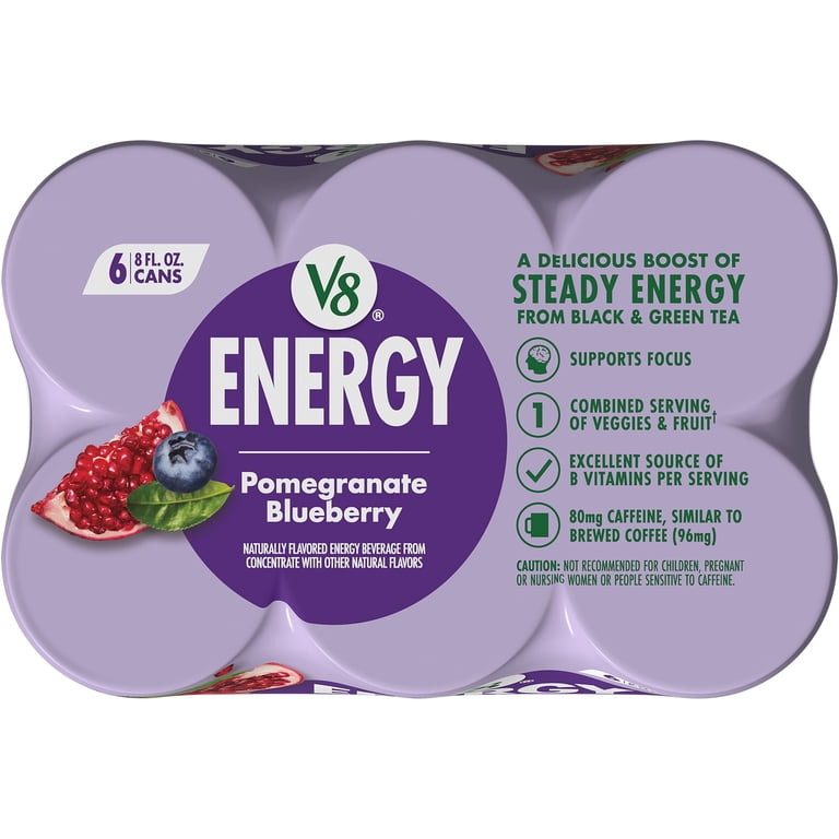 V8 Energy Pomegranate Blueberry, 8 fl oz Cans, 24 Pack photo 7