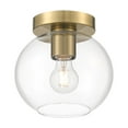 thumbnail image 2 of Possini Euro Design Kavin Modern Ceiling Light Semi Flush-Mount Fixture 8 3/4" Brass Clear Glass for Bedroom Kitchen Living Room, 2 of 6