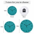 thumbnail image 6 of Wall Clock Teal Blue Clocks PVC Silent Non-Ticking Battery Operated Decorative Solid Color Round Clock for Home Living Room Kitchen Bedroom Office School Wall Decor 10 Inch, 6 of 9