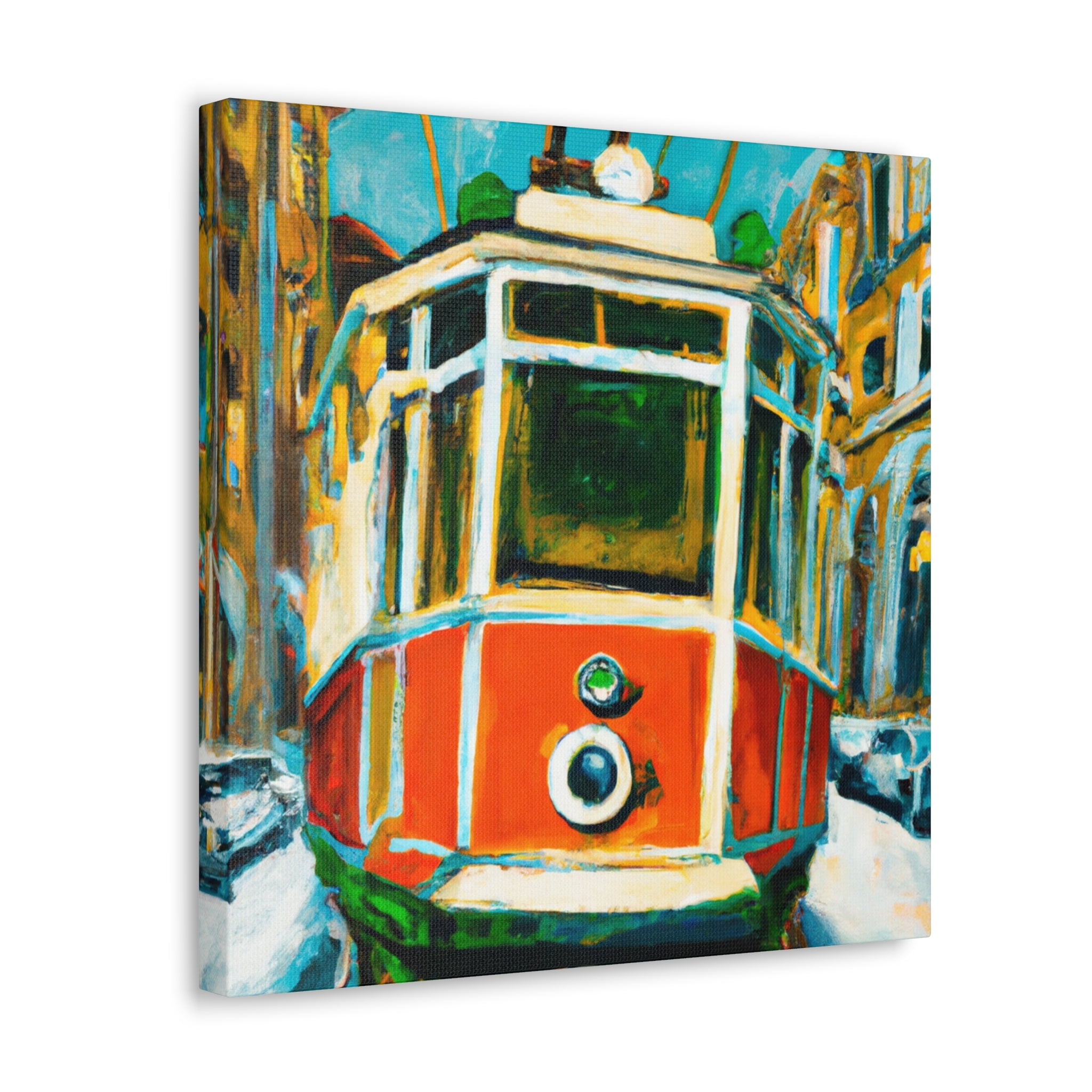 "Tram Through Neoclassicism" - Canvas