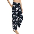 thumbnail image 2 of Xecao Lilies Flowers Women's Straight Lounge Pajama Pants: The Epitome of Relaxed Sleepwear, 2 of 9