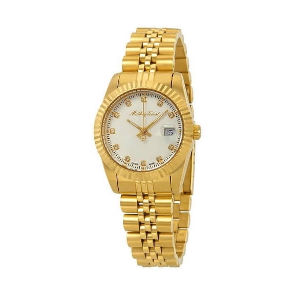 Mathey-Tissot Mathy III Gold Tone Stainless Steel White Dial Quartz D810PI Women's Watch