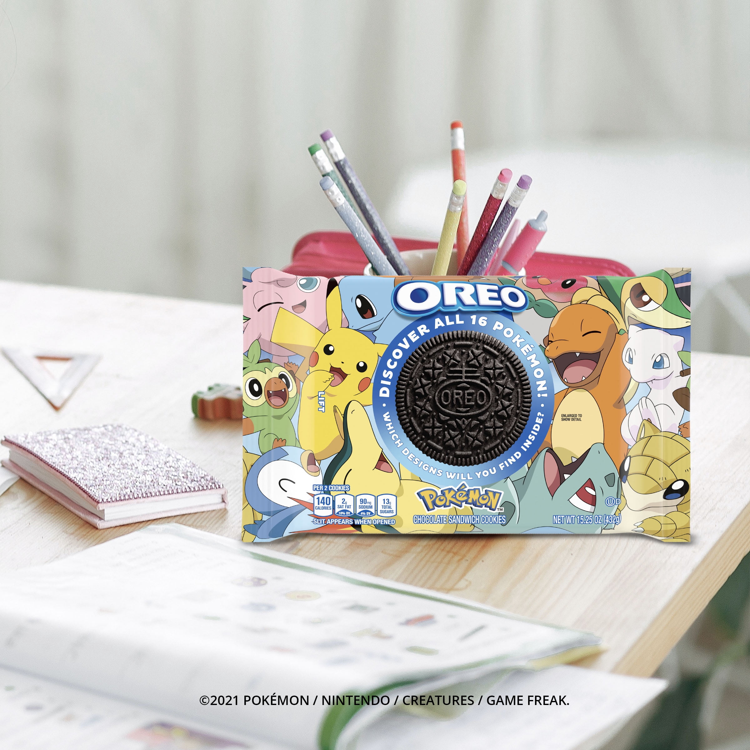Oreo Pokémon Themed Chocolate Sandwich Cookies, Limited Edition, 15.25 Oz