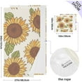 thumbnail image 3 of Yellow Sunflowers Cotton Towel Set 2 Piece, 1 Bath Towels 1 Washcloth, Soft Fast Dry Super Absorbent Face Hand Towel for Bathroom Hotel Gym Spa and Beach, 3 of 7