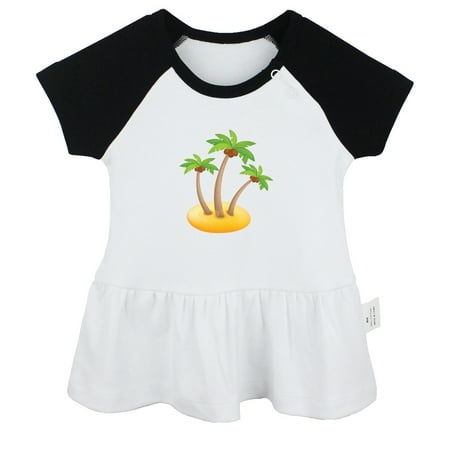 

Nature Palm Tree Pattern Dresses For Baby Newborn Babies Skirts Infant Princess Dress 0-24M Kids Graphic Clothes (Black Raglan Dresses 12-18 Months)