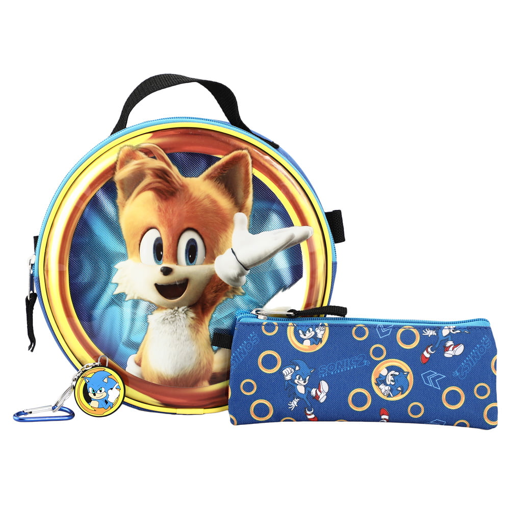 Sega Sonic The Hedgehog 16 5pc Kids Backpack & Lunchbox Set 