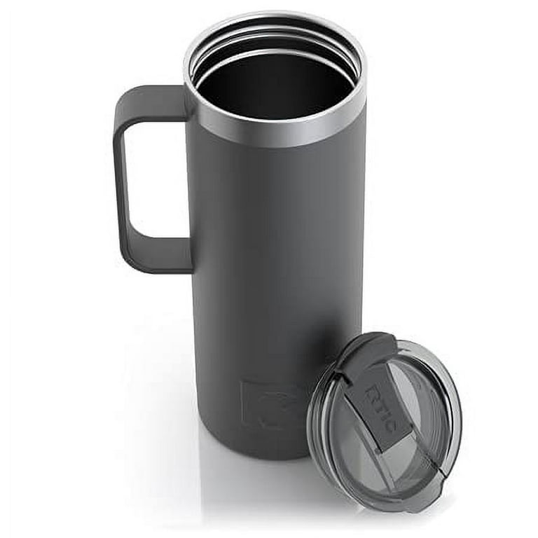 16 oz Glass Reusable Coffee Cups with Lids, Travel Mugs Ultimate Grey 16oz