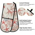 thumbnail image 2 of Yayeee Double Oven Mitt Kitchen Heat Resistant Baking 35" x7" Quilted Glove, Starfish Seashell, 2 of 6