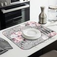 thumbnail image 5 of Microfibre Drying Mat for Kitchen Pioneer Dish Drying Drainer Mat Absorbent Colorful Floral Drying Mat Washing Up for Glass, Plate & Cup 16inch X 18inch, 5 of 6