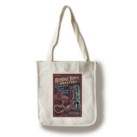 Portland, Oregon - Coffee Roasters Vintage Sign - Lantern Press Artwork (100% Cotton Tote Bag -