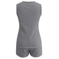 thumbnail image 3 of MAIHAN Women Vacation Outfits Women Spring Outfits Short Sleeve Tops Shorts Pant Sets Women 2 Piece Outfits Comfortable Playwear Daily Wear, 3 of 5