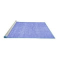 thumbnail image 2 of Ahgly Company Machine Washable Indoor Square Abstract Blue Contemporary Area Rugs, 8' Square, 2 of 4