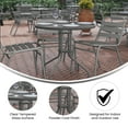 thumbnail image 6 of Flash Furniture Bellamy 31.5'' Silver Round Tempered Glass Metal Table, 6 of 11