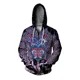 thumbnail image 5 of Sudadera con capucha y cremallera para hombre, ropa de otoño, sudadera con capucha para hombre, sudadera con capucha Y2k, ropa con estampado de pavo real y fénix de moda para hombre, sudadera, 5 of 5